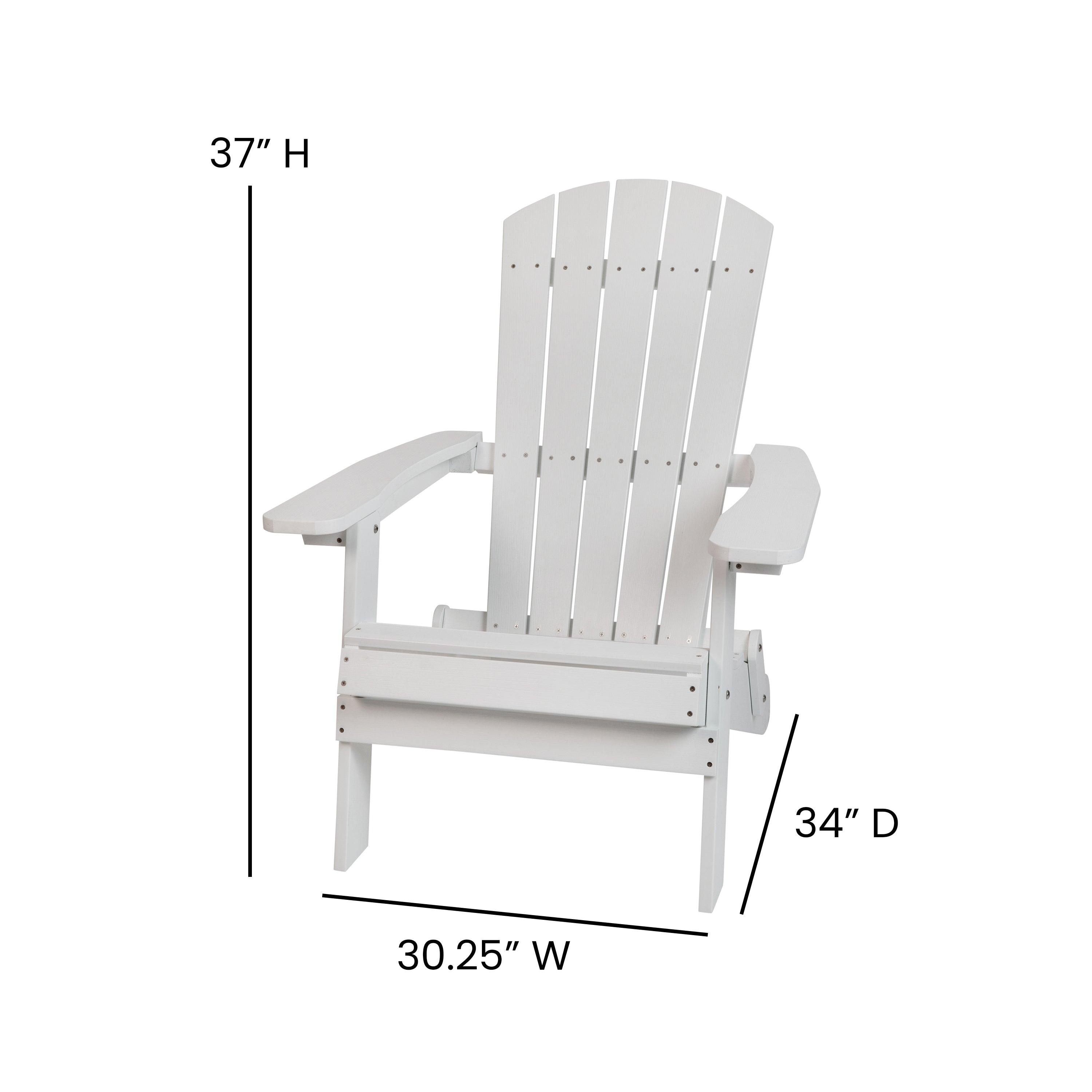 Folding Adirondack Chair | All-Weather Poly Resin - River City Play Systems