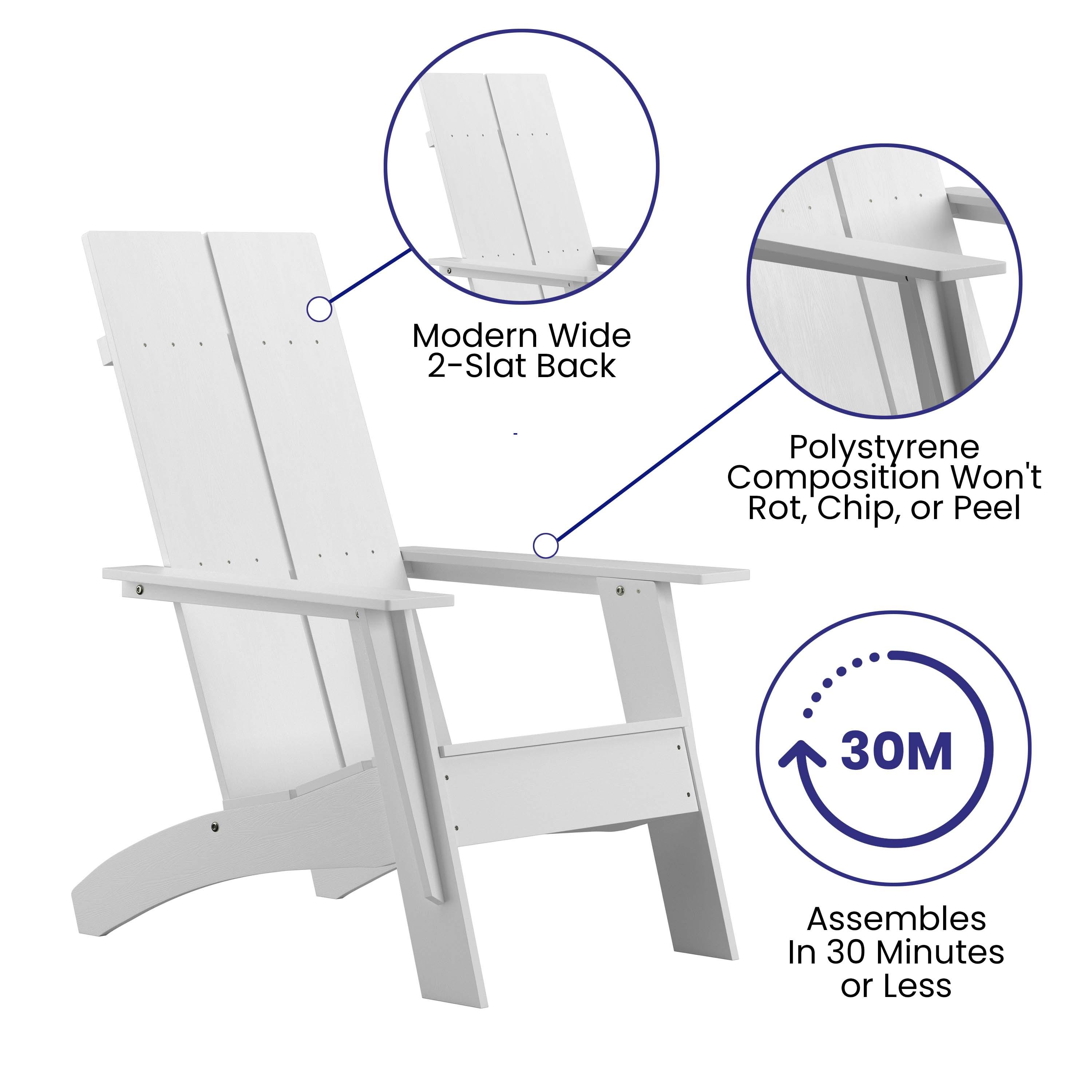 Modern Poly Wood Adirondack Chair - River City Play Systems