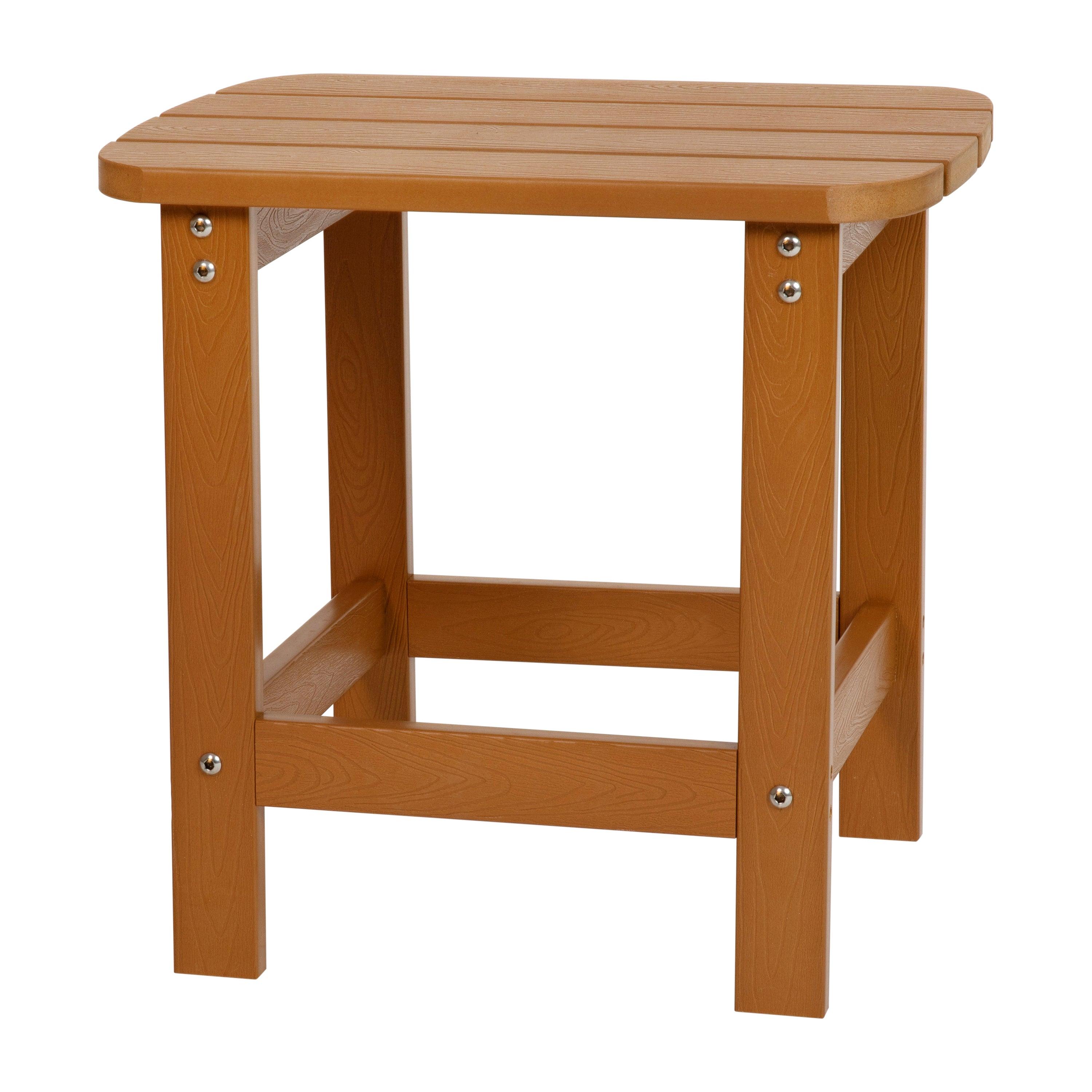 All-Weather Poly Wood Adirondack Style Side Table - River City Play Systems