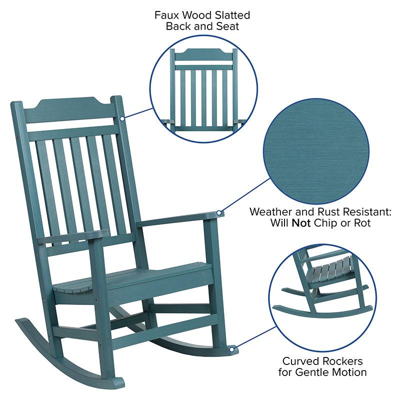 All-Weather Poly Resin Rocking Chair - River City Play Systems