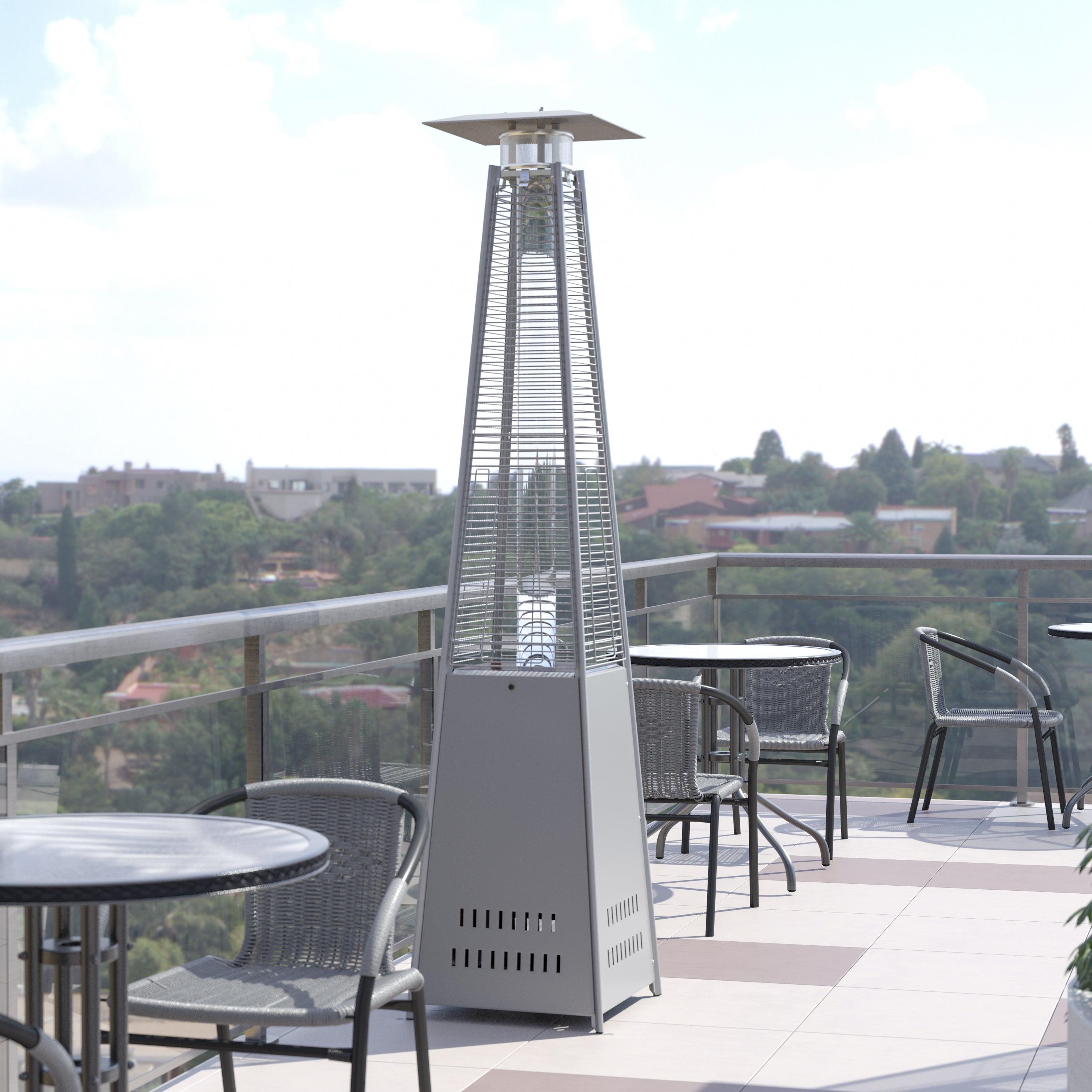 Patio Outdoor Heater | Stainless Steel Pyramid | 42,000 BTU Propane Heater - River City Play Systems