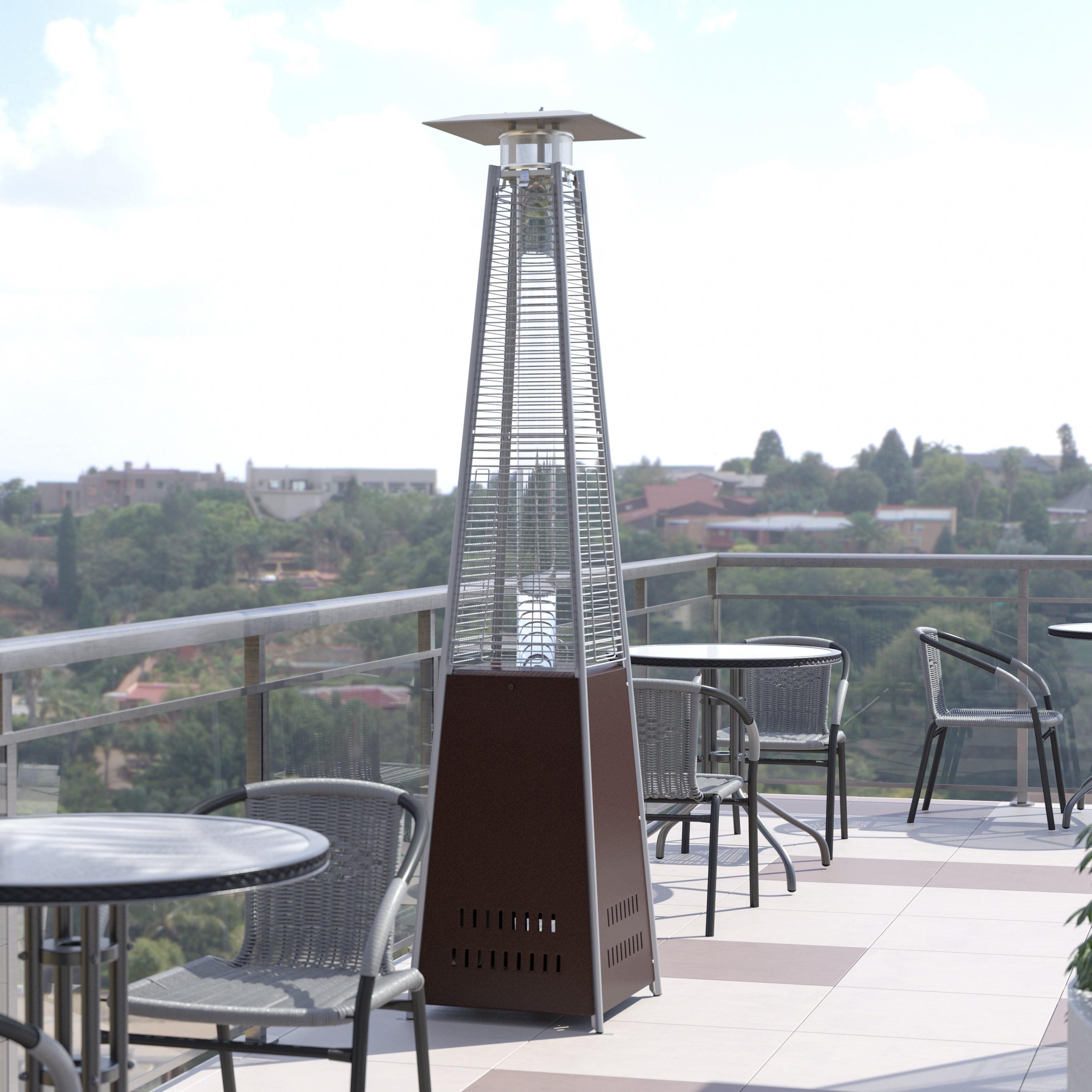 Patio Outdoor Heater | Stainless Steel Pyramid | 42,000 BTU Propane Heater - River City Play Systems