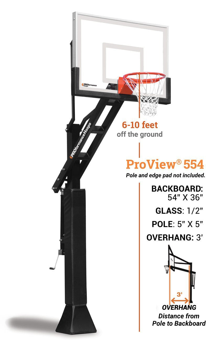 basketball hoops proformance hoops proview adjustable height