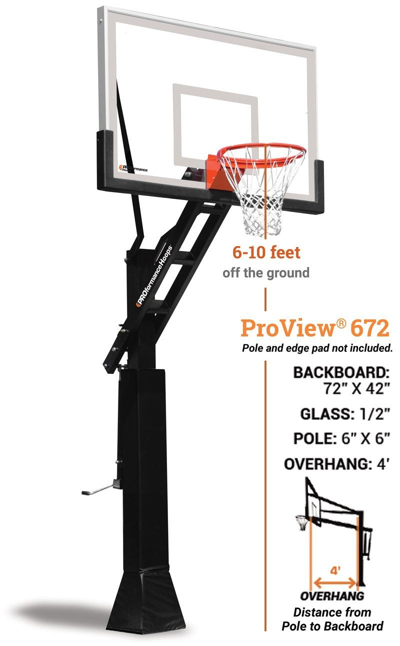 basketball hoops proformance hoops proview adjustable height