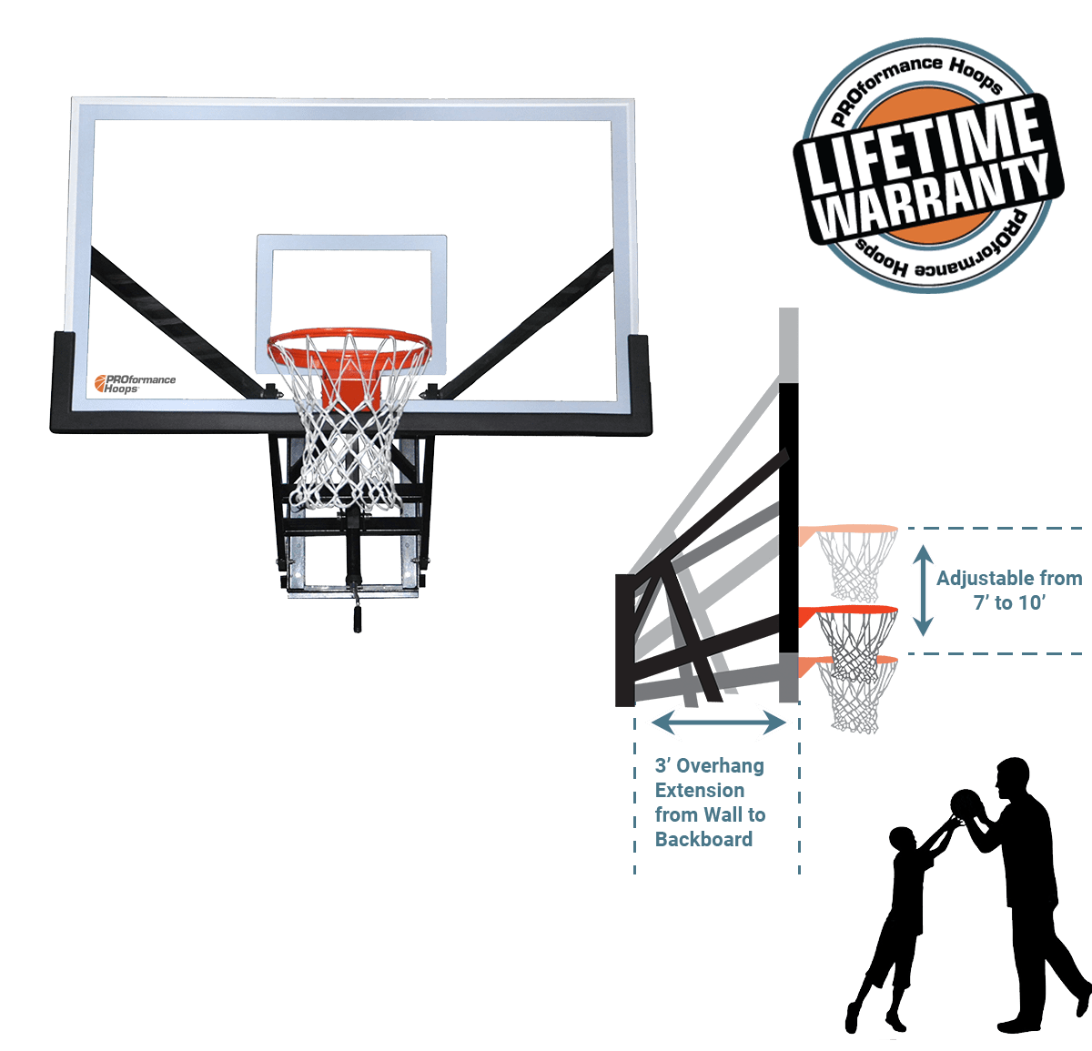 basketball hoops proformance hoops wall mount